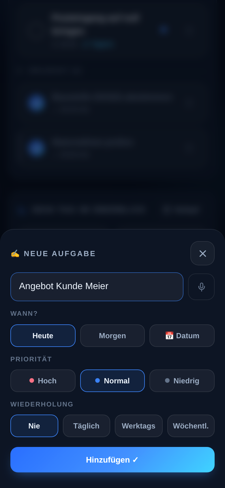 Neue Aufgabe anlegen